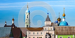 Old russian monastery with blue sky