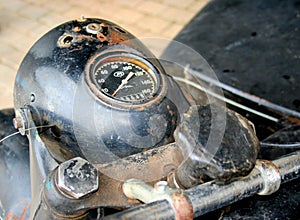 Old russian motorcycle speedometer