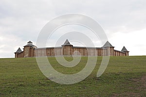 Old Russian wooden fortress