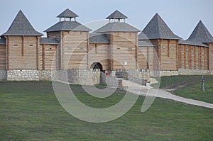 Old Russian wooden fortress