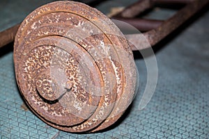 Old rust Barbell