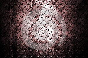 Old and rust diamond plate. metal background and texture