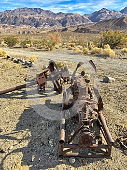 An old rusted deatils in ghost town Ballarat; Death Valley National Park, California, USA