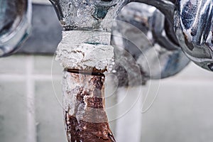 Old rusted disgusting faucet