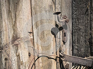 Old rusted door handle