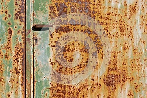 Old Rusted door with handle