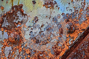 A old rusted iron sheet.