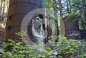 Old rusted lime kilns