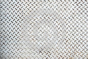 Old and rusted Metal diamond plate pattern texture, background