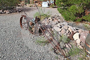 Old rusted motorcycle