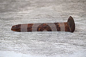 Old Rusted Railroad Tie Nail