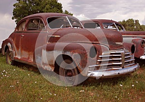 Old Rusted Sedan photo