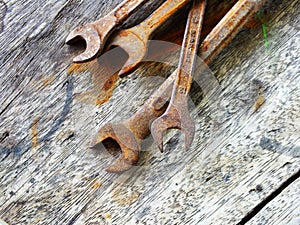 Old rusted tools