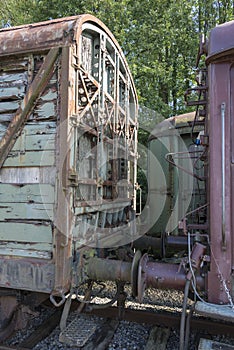 Old rusted train at trainstation hombourg