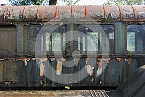 Old rusted train at trainstation hombourg