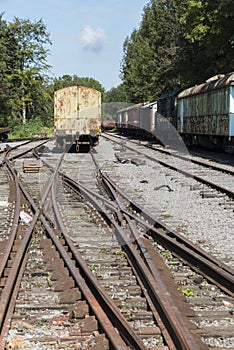 Old rusted train at trainstation hombourg photo