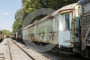Old rusted train at trainstation hombourg