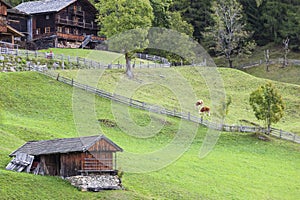 Old rustic alp farm