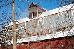 Old rustic barn in Winter