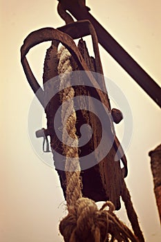 Old crank in a water well