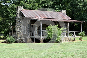 Old rustic log cabin