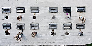 Old rustic mailboxes