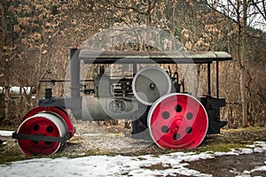 Old rustic steamroller
