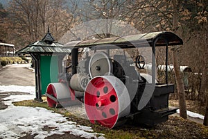 Old rustic steamroller