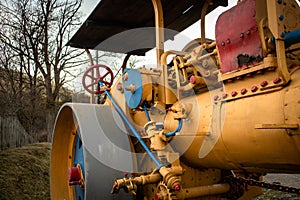 Old rustic steamroller