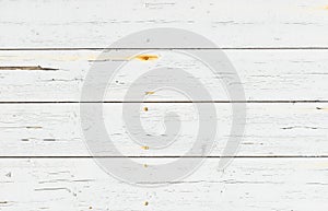 Old rustic white colored wood planks boards background texture