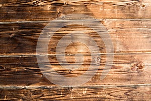 Old rustic wooden background, brown wood texture horizontal