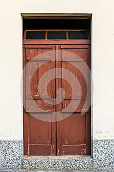 Old rustic wooden doors