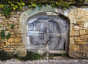 Old rustic wooden gate