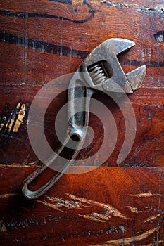 Old Rusty Adjustable Wrench