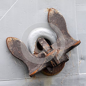 Old rusty anchor photo