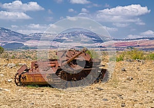 Old rusty armored tank, Israel