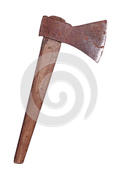 Old rusty axe