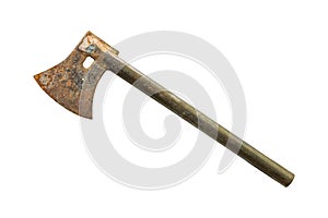 Old rusty axe