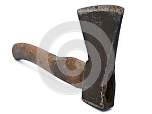 Old rusty axe