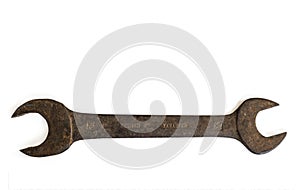 Old rusty big wrench