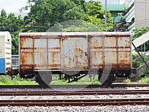 Old and rusty bogie trucks