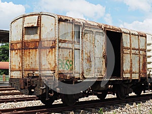 Old and rusty bogie trucks