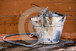 Old rusty bucket