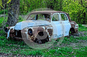 Old rusty car body