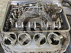 old rusty car engine