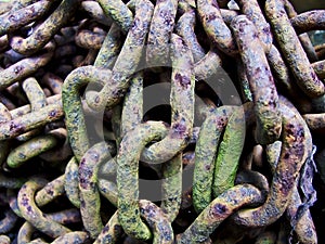 Old rusty chains