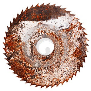 Old rusty circular saw blade