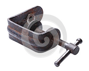 Old rusty clamp photo