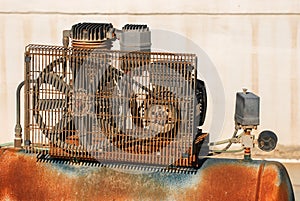 Old rusty compressor motor