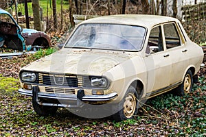 Old, rusty Dacia 1300 automobile